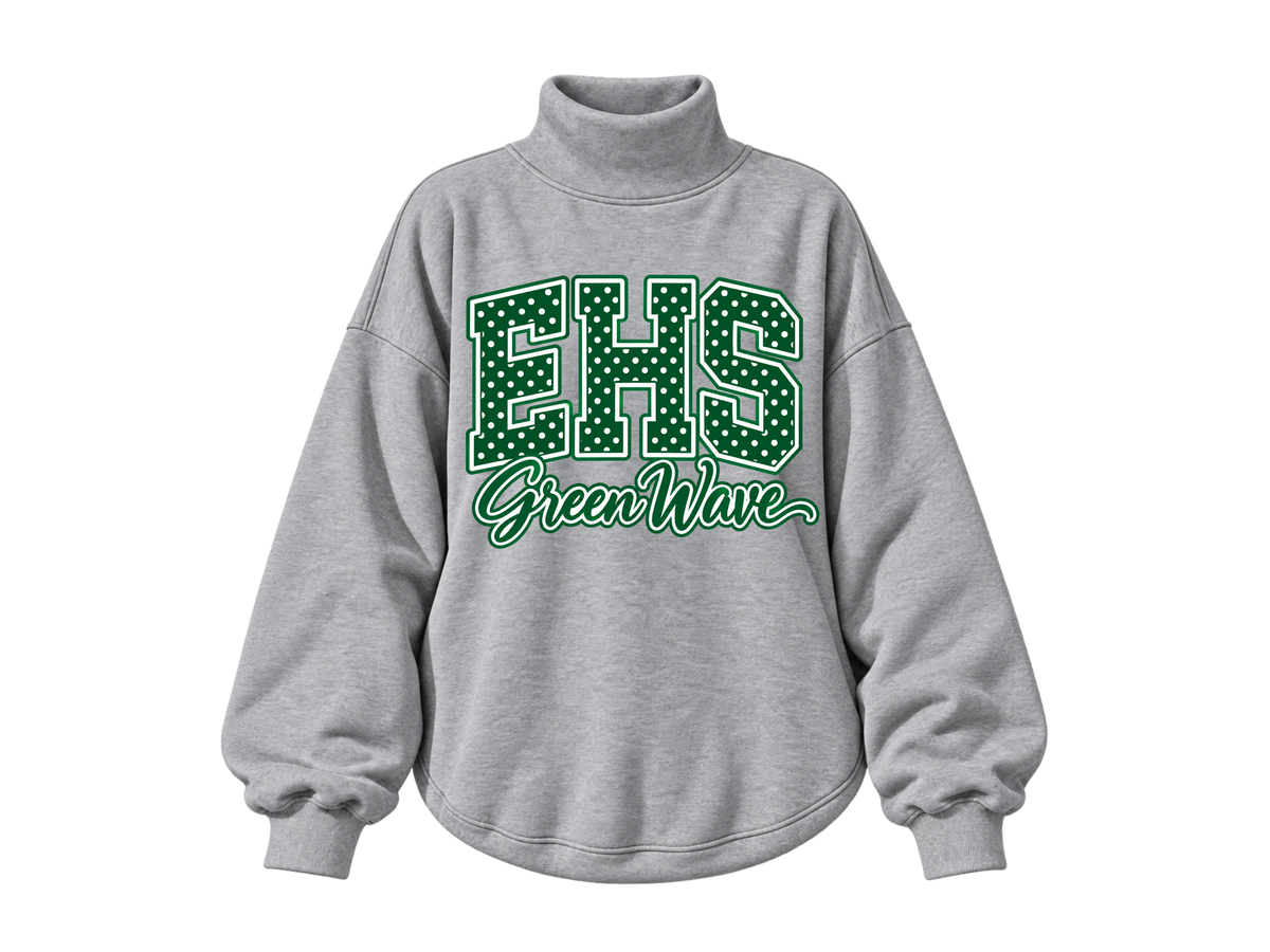 EHS Green Wave Mockneck