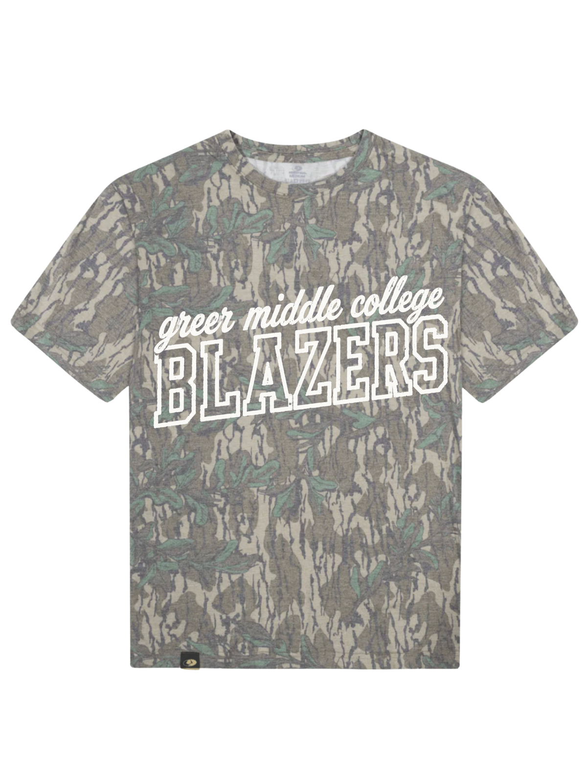 greer middle college BLAZERS camo tee