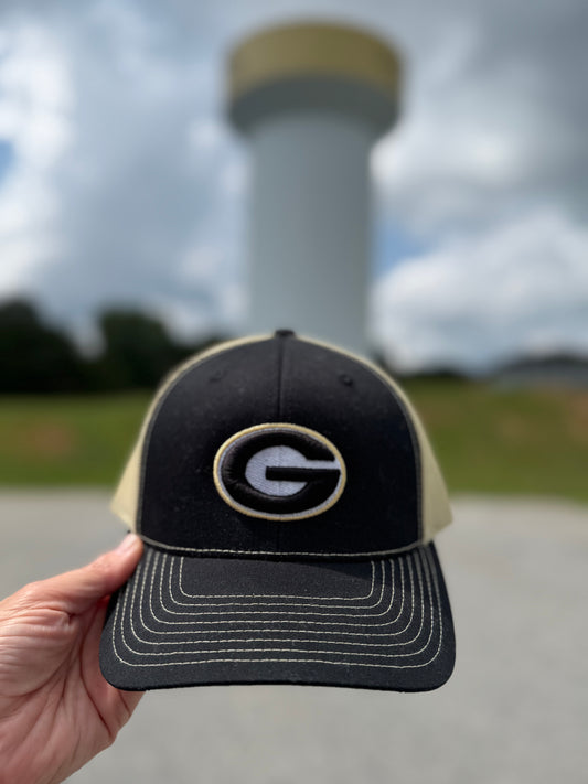 Black and Gold G Hat