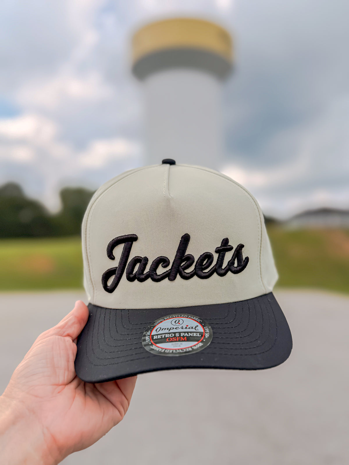 Black JACKETS Script Hat