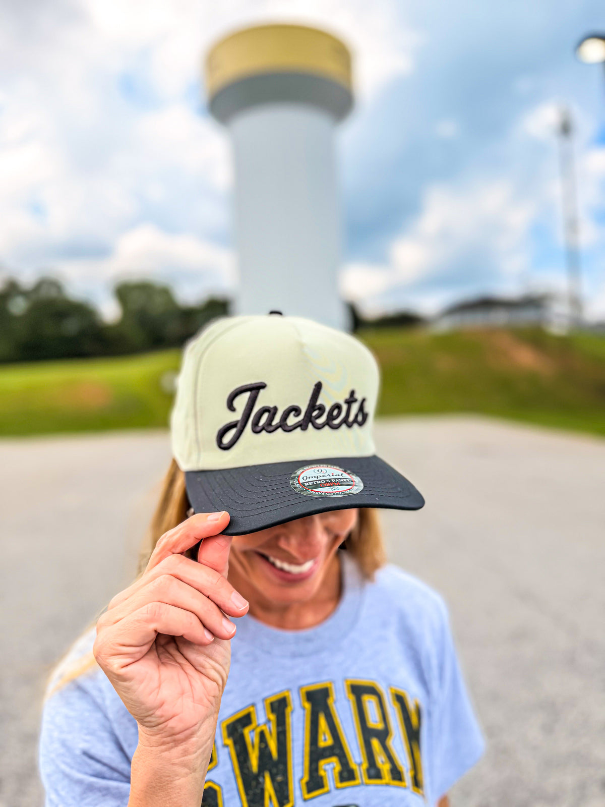 Black JACKETS Script Hat