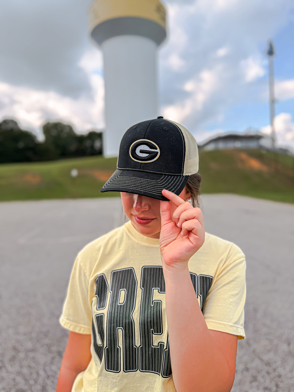 Black and Gold G Hat