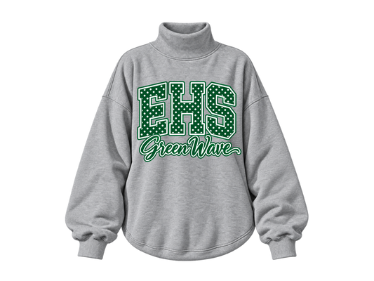 EHS Green Wave Mockneck