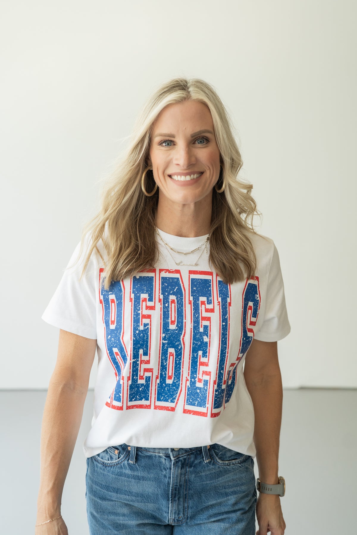 Rebels Block Crop Tee